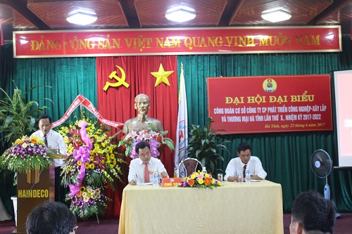 Đại hội đại biểu công đoàn sở Công ty CP Phát triển Công nghiệp - Xây lắp và thương mại Hà Tĩnh