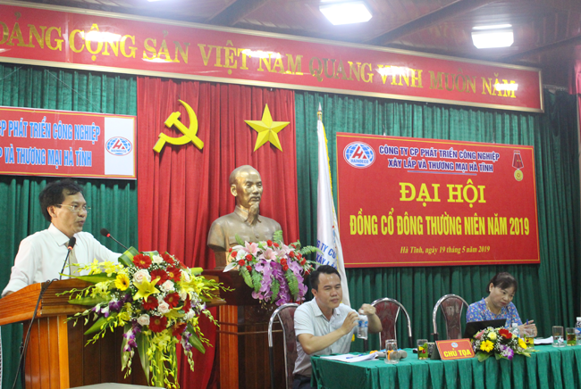  Công ty cổ phần Phát triển Công nghiệp – Xây lắp và Thương mại Hà Tĩnh tổ chức Đại hội đồng Cổ đông thường niên năm 2019 