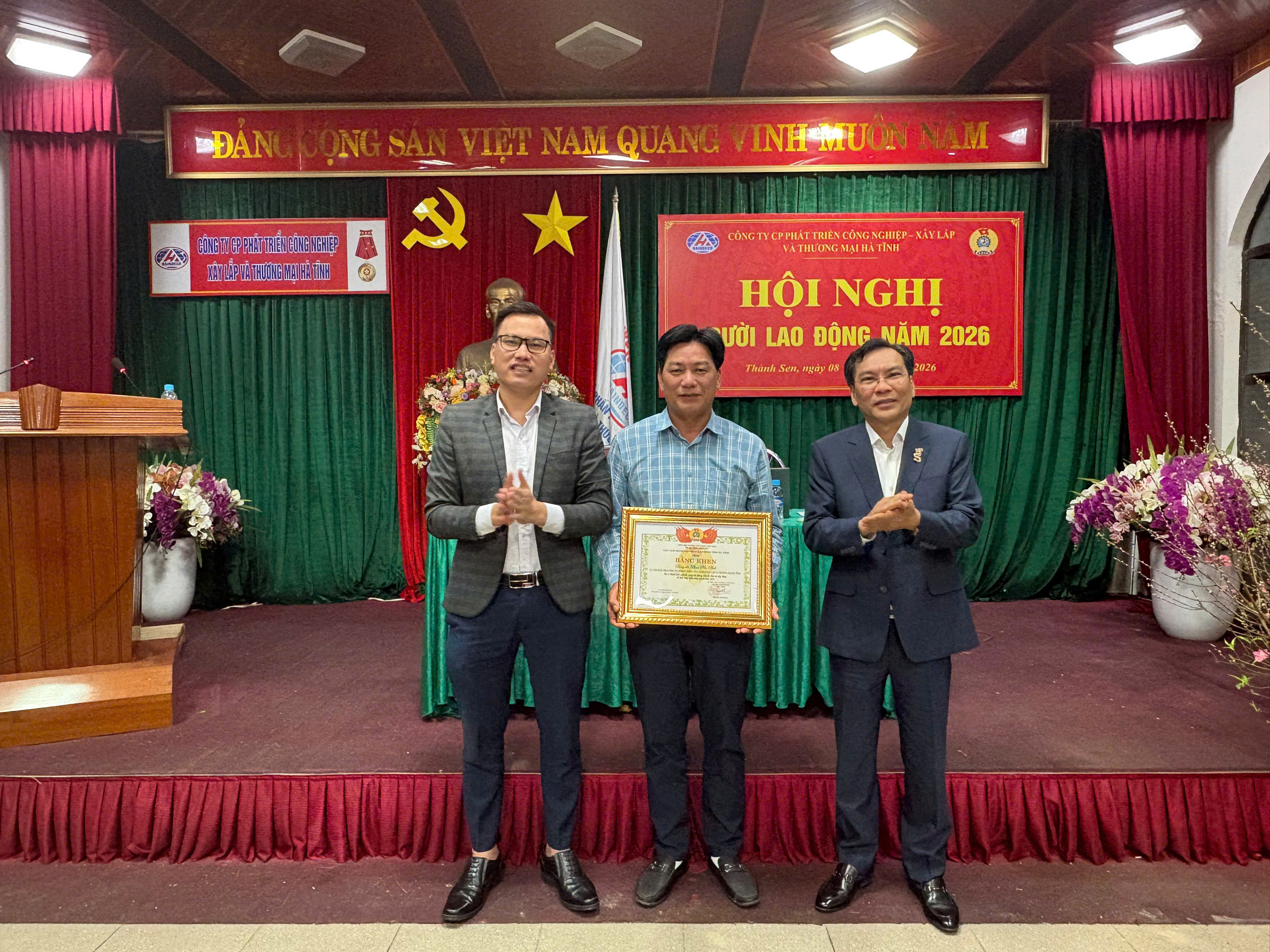 Công ty CP Phát triển công nghiệp – Xây lắp và Thương mại Hà Tĩnh tổ chức thành công Hội nghị Người lao động năm 2026